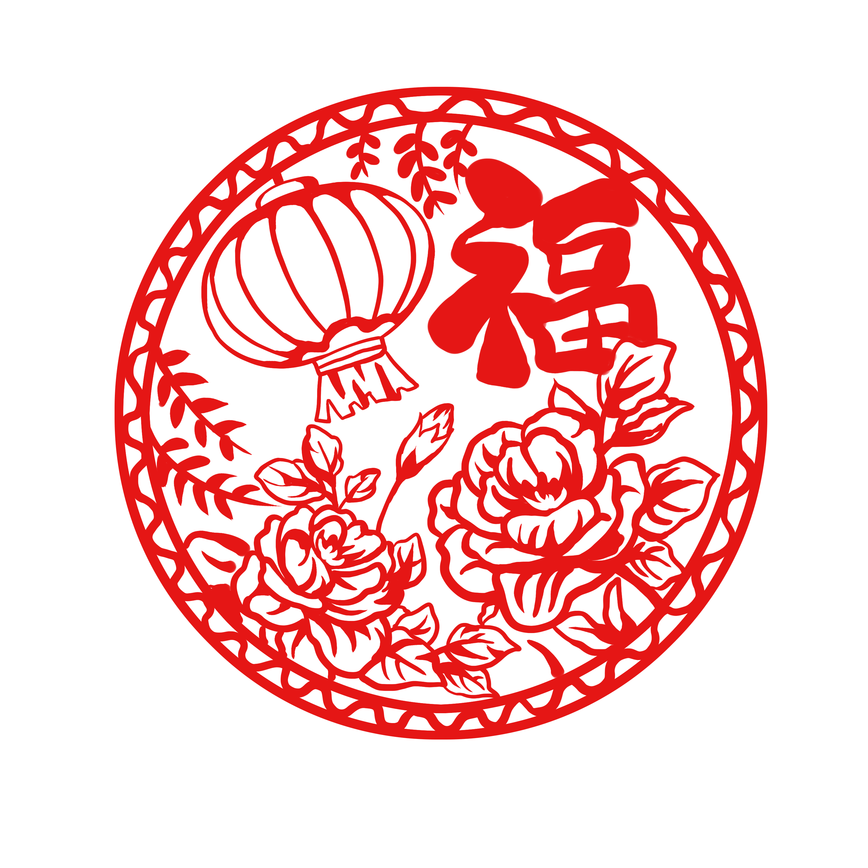 包图网_19833762春节元素剪纸窗花